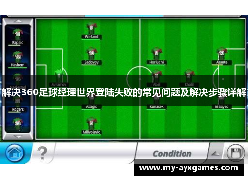解决360足球经理世界登陆失败的常见问题及解决步骤详解